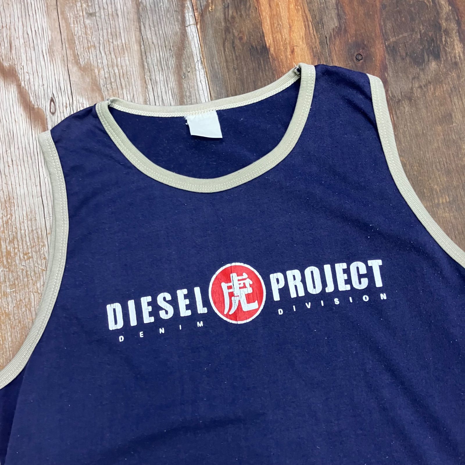 DIESEL ディーゼル タンクトップ ノースリーブ カットソー ネイビー 