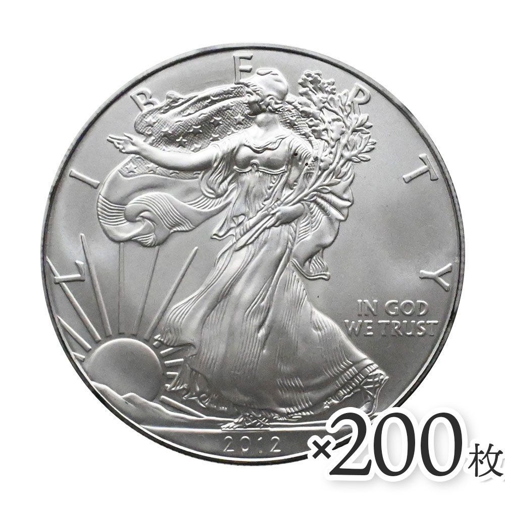 アメリカ 2012 イーグル 1ドル 1オンス 銀貨 【200枚】 (コインケース付き) m4536