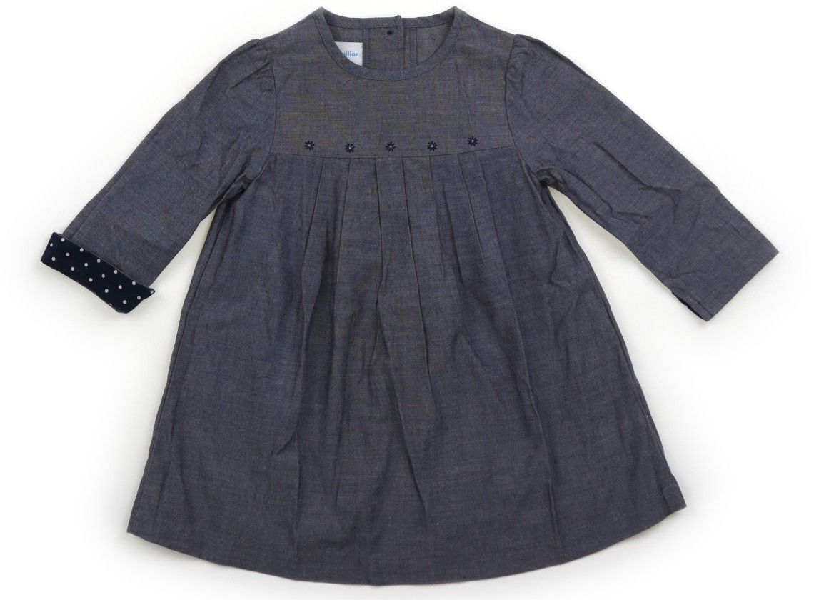 familiar 襟付きワンピース ネイビー【ファミリア (秋冬） サイズ80
