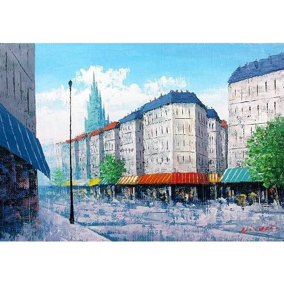 大澤扶二子□湘南の海江ノ島□赤富士□絵画□油彩□