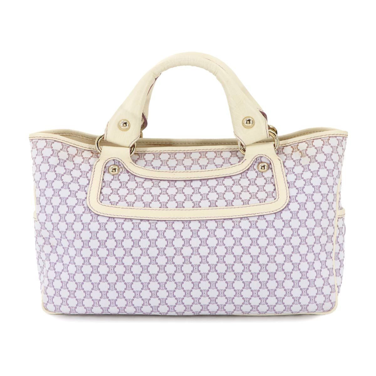 セリーヌ マカダム キャンバス レザー ハンドバッグ CELINE<BR>セリーヌ マカダム キャンバス/レザー ハンドバッグ
