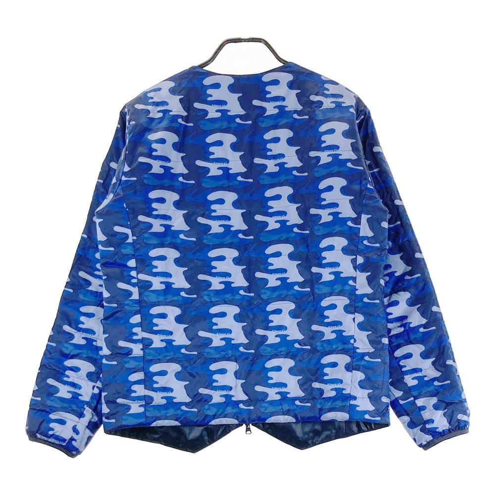 ロゴ×カモフラ柄 ネイビー系