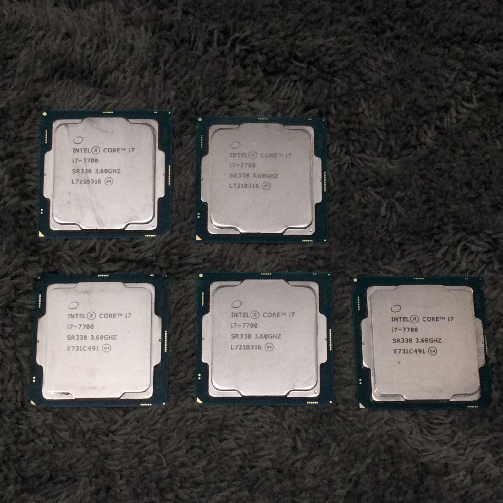 INTEL Core i7 7700 計5枚セット CPU 1000028757428