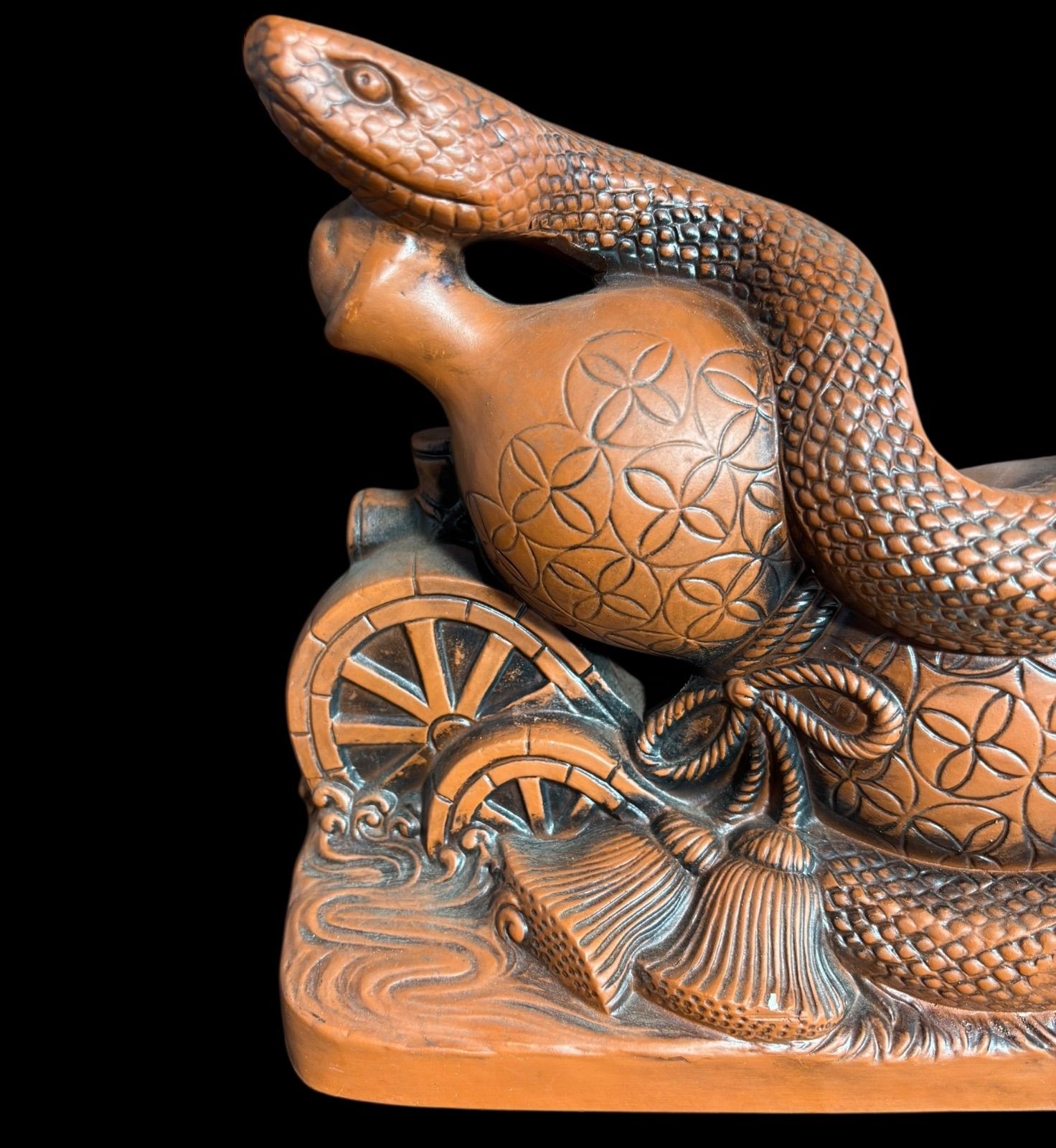 蛇　瓢箪　置き物　開運 置物 [蛇 瓢箪] 開運 干支 福 金運 復活 再生 縁起物 インテリア 中国