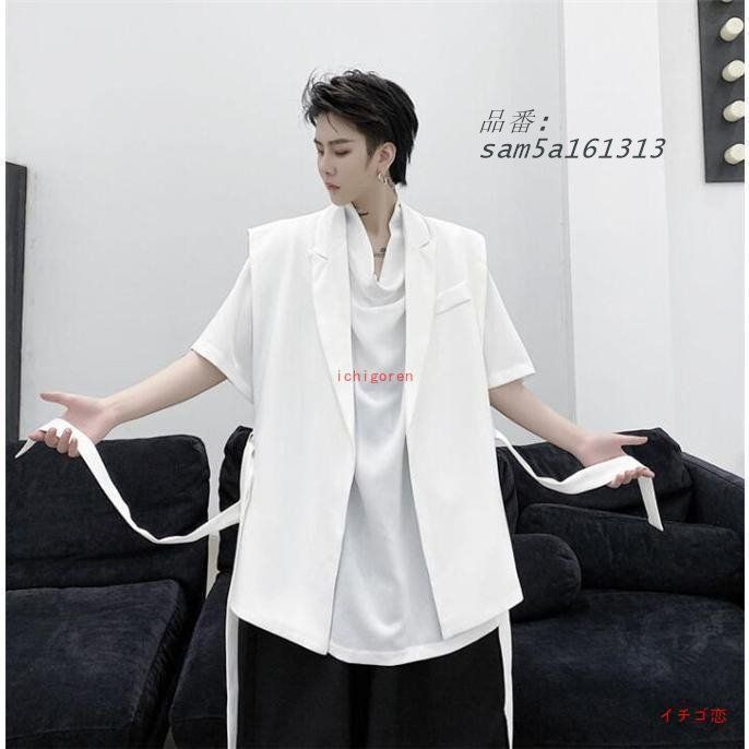 ベスト メンズ ジレベスト 夏 ホスト サマージャケット ノースリーブ 個性的 am5a161313