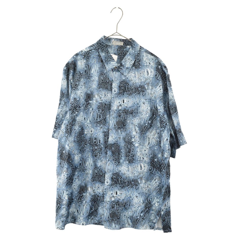 DIOR (ディオール) 20AW SHAWN STUSSY ビスコース混ロゴ総柄半袖