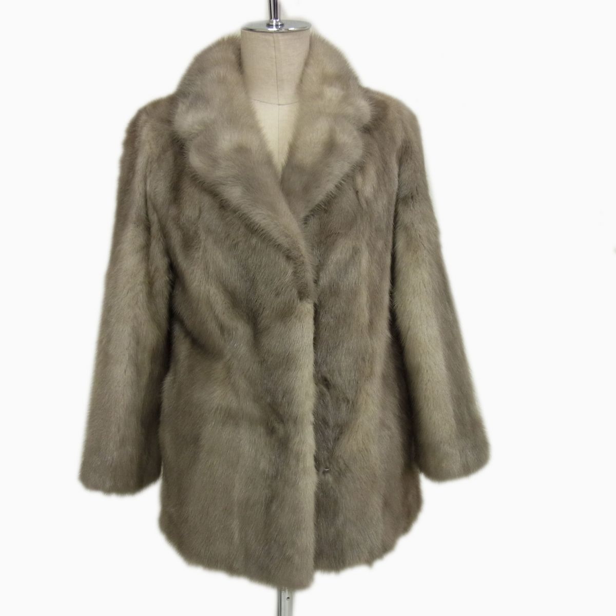 ◇MINK Fur サファイアミンク 毛皮コート レディース グレー系