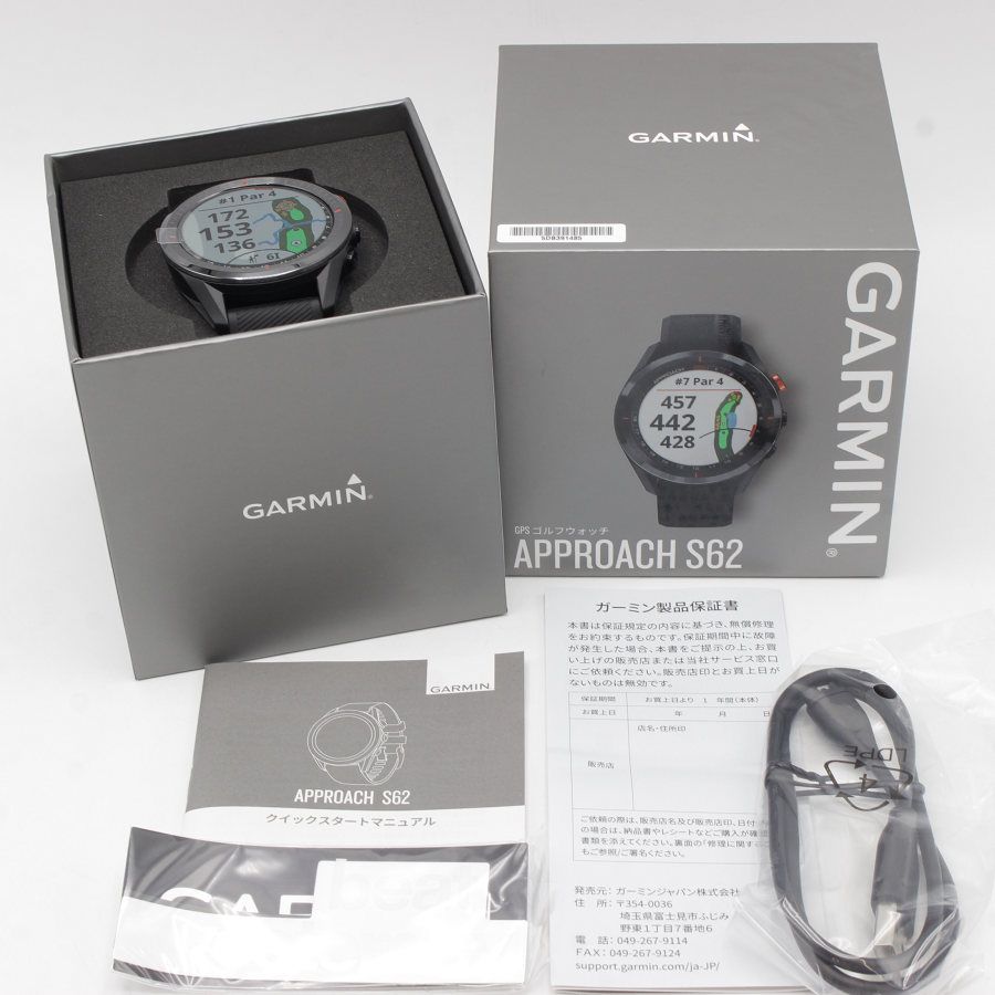 新品 GARMIN ガーミン Approach S62 ブラックGarmin - www ...