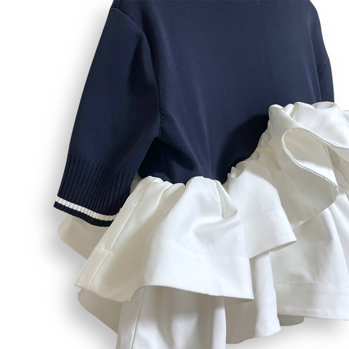 内タグ有り Bibiy. ROSIEPEPURAMUTOP ビビィ ペプラム トップ 半袖