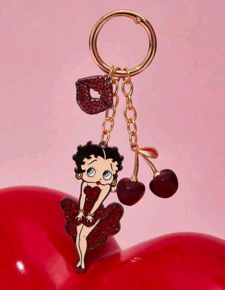 じゃらじゃらキーホルダー♡ベティブープ♡cawaii♡デコパーツ♡no.502 BettyBoop ベティちゃん キーホルダー ベティブープ アクリル