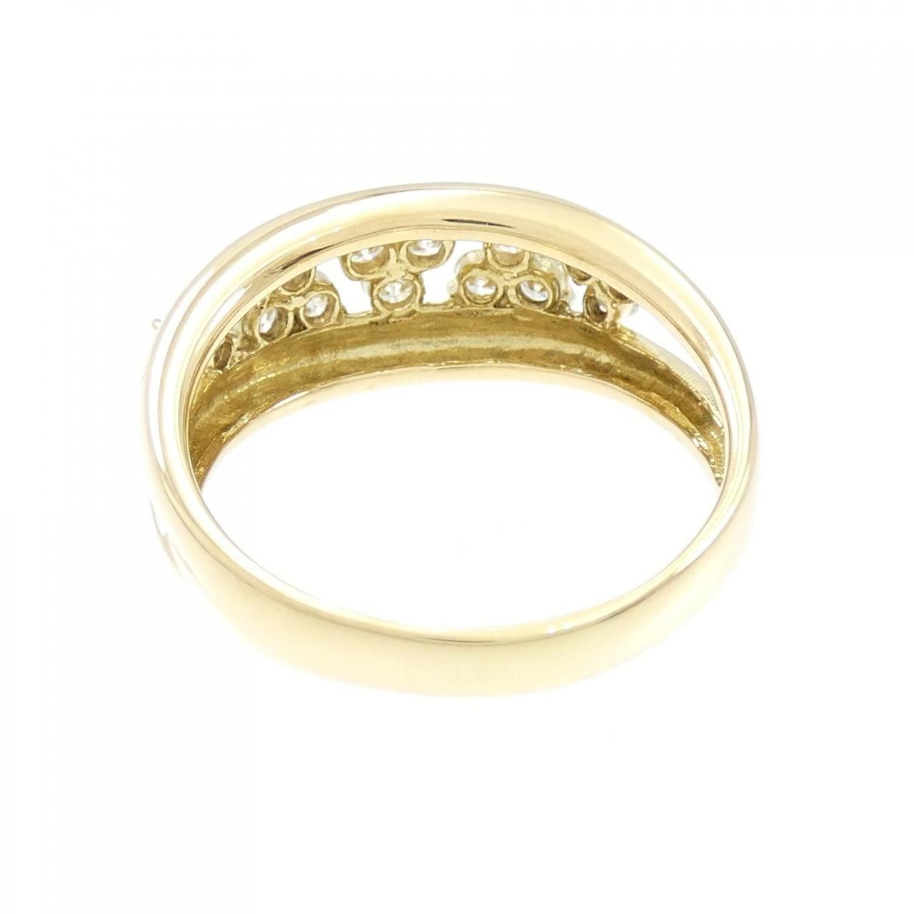 ルビー/0.54ct ダイヤモンド/0.08ct リング K18YG I0392 K18YG ダイヤモンド リング 0.58CT リング・指輪