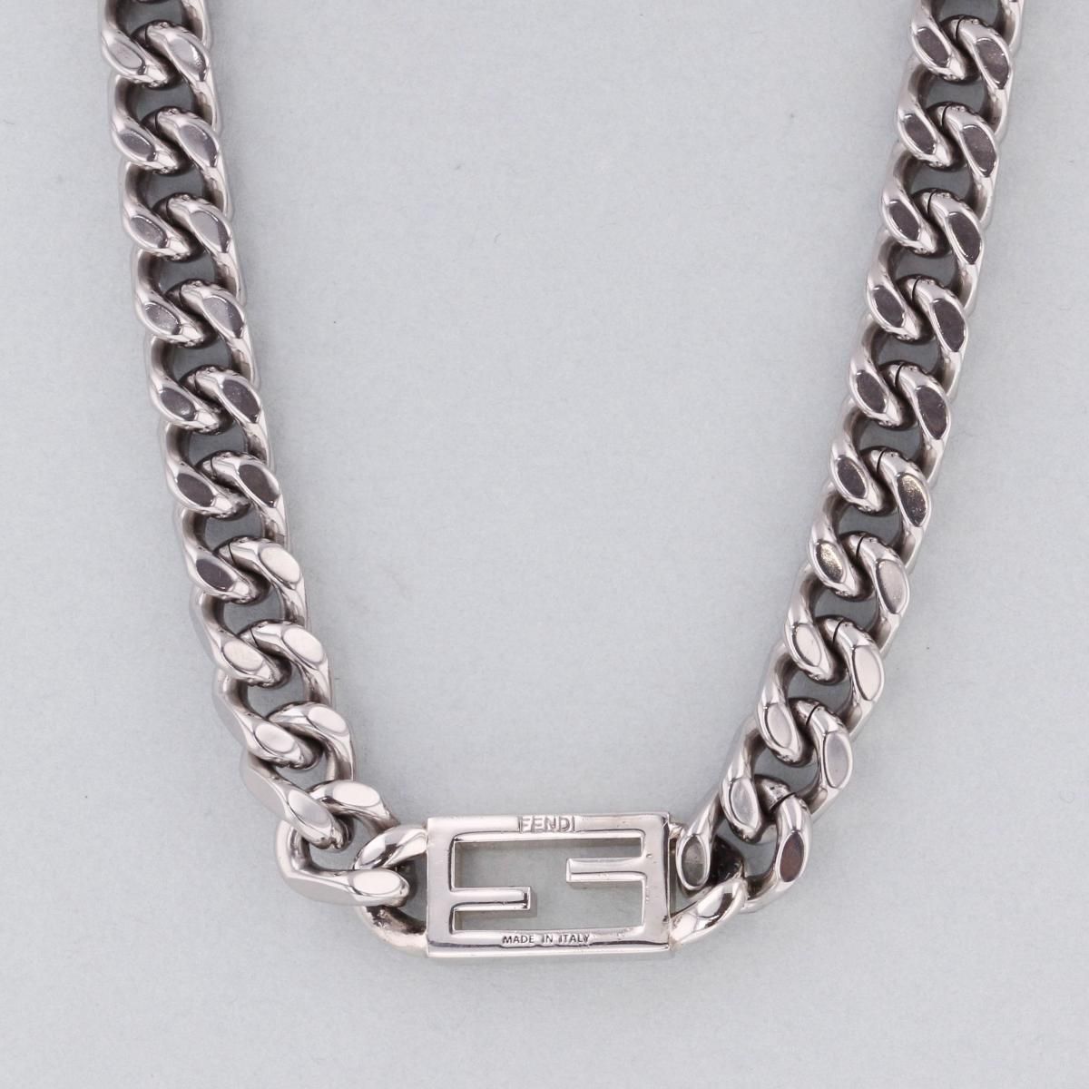 ◇フェンディ◇メタル/バゲット/チェーン/ネックレス/ブランド FENDI - ◇フェンディ◇メタル/バゲット/チェーン/ネックレス