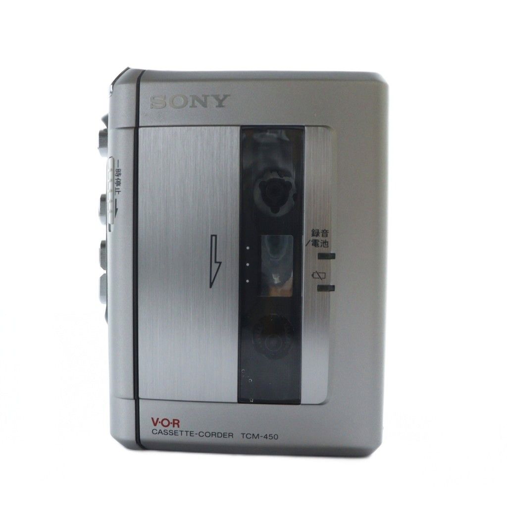 ソニー SONY カセット テープレコーダー 本体 ロゴ オーディオ シルバー色 TCM-450 GY11 |MQ