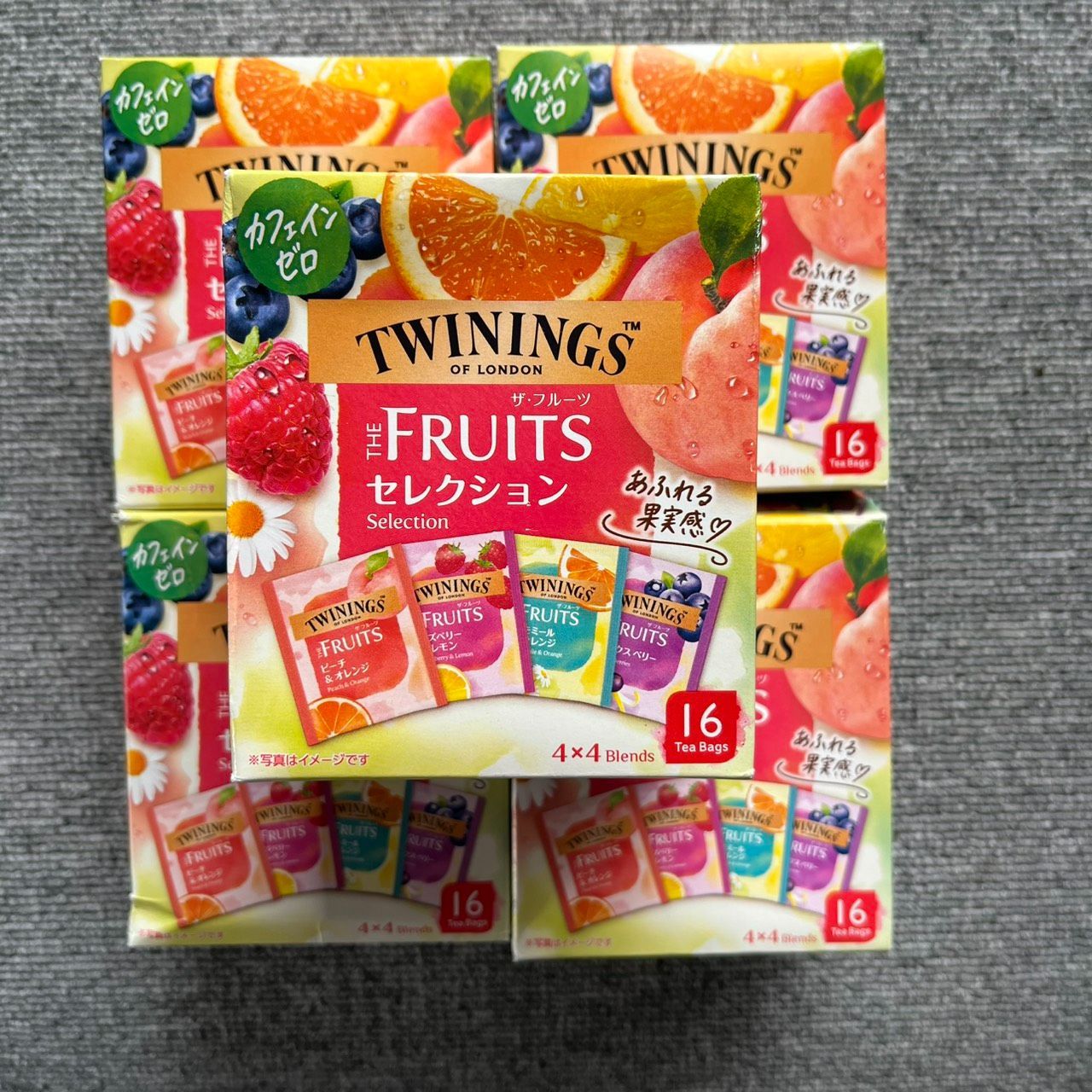 トワイニング TWININGS ザ フルーツ セレクション ティーバッグ 16袋入り ×5箱セット カフェインゼロ