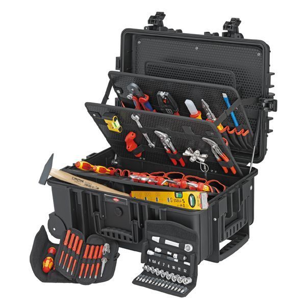 KNIPEX クニペックス 電気技師用ツールセット 63PCE 外寸W609×H428×D263mm 002137