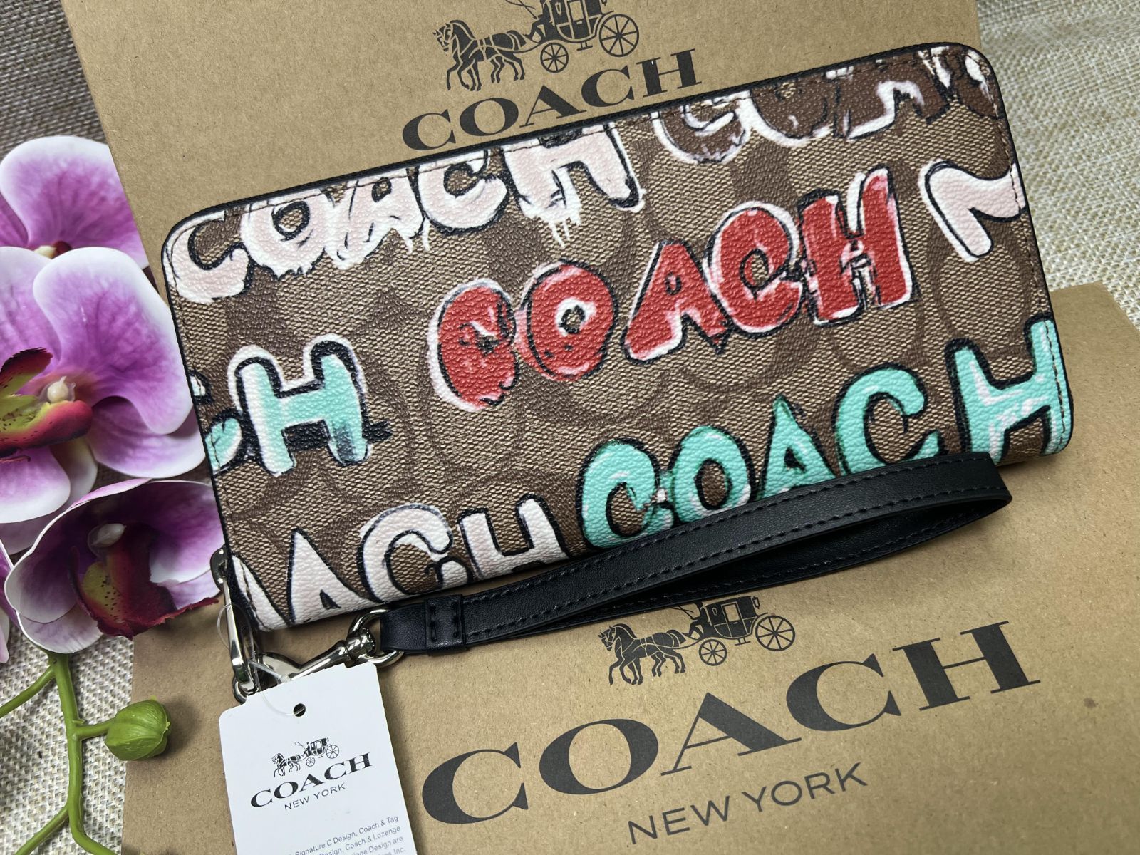 コーチ 長財布 COACH 財布 シグネチャー ミント サーフ COACH X MINT +