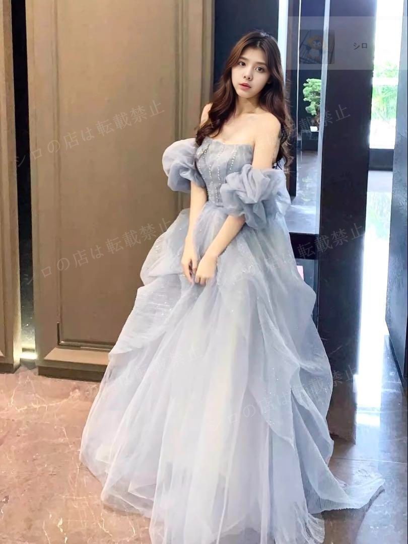 新品未使用 【大人気 チュールカラードレス】結婚式の前撮り お