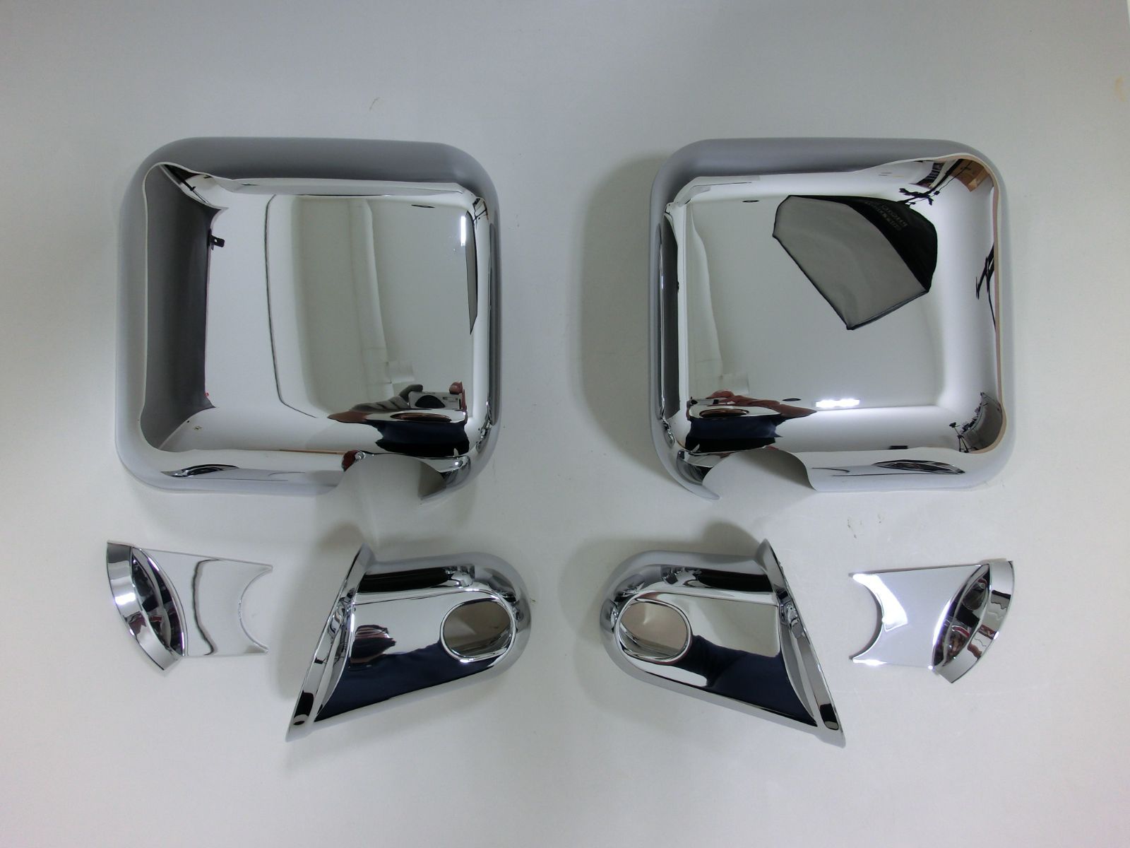 JK25044 訳アリ品 ri-je001-59a ドアミラーカバー用 サイドカメラ穴なし Jeep Wrangler ジープラングラー JK 2006-2018 H18-H30 クロムパーツ メッキトリム ガーニッシュ サイドミラー メッキパーツ