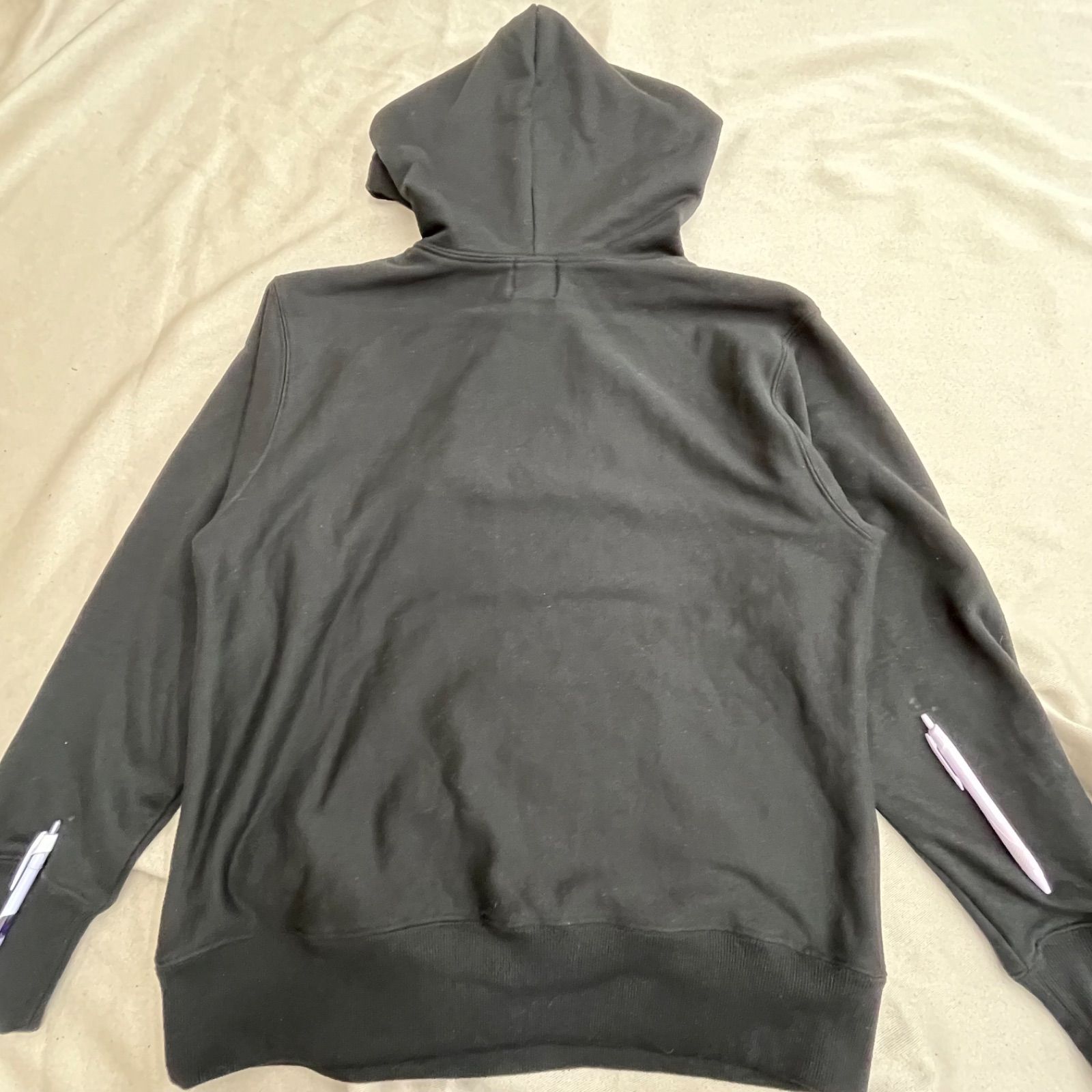 MAZUME フーディ パーカー メンズ サイズL 黒 ブラック ドクロ 刺繍