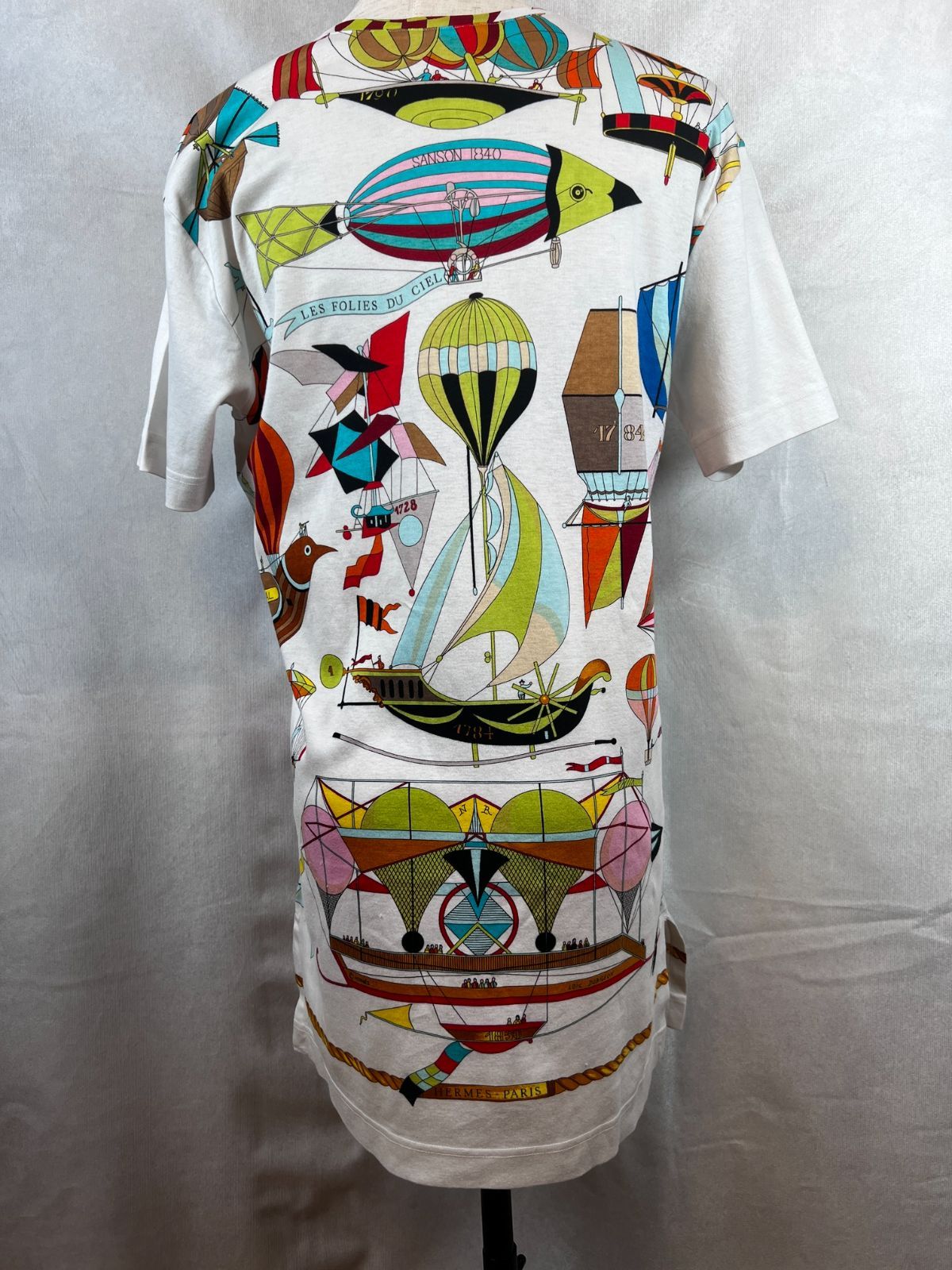 エルメス】【HERMES】Les Folies Du Ciel Tシャツ Mサイズ 大空の狂気