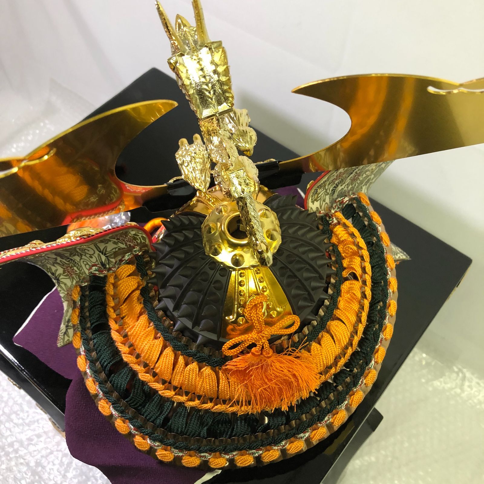 状態B】龍玉作 特製御飾兜 錦朱孫威星兜 出雲 極上28号兜 付属品