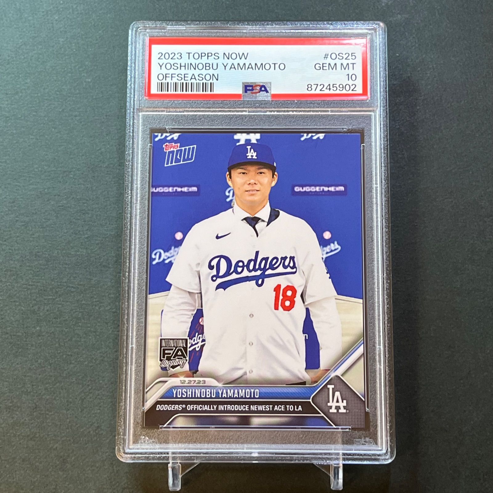 PSA10】PSA専用袋入!初ドジャースカード 山本由伸 2023 Topps now 