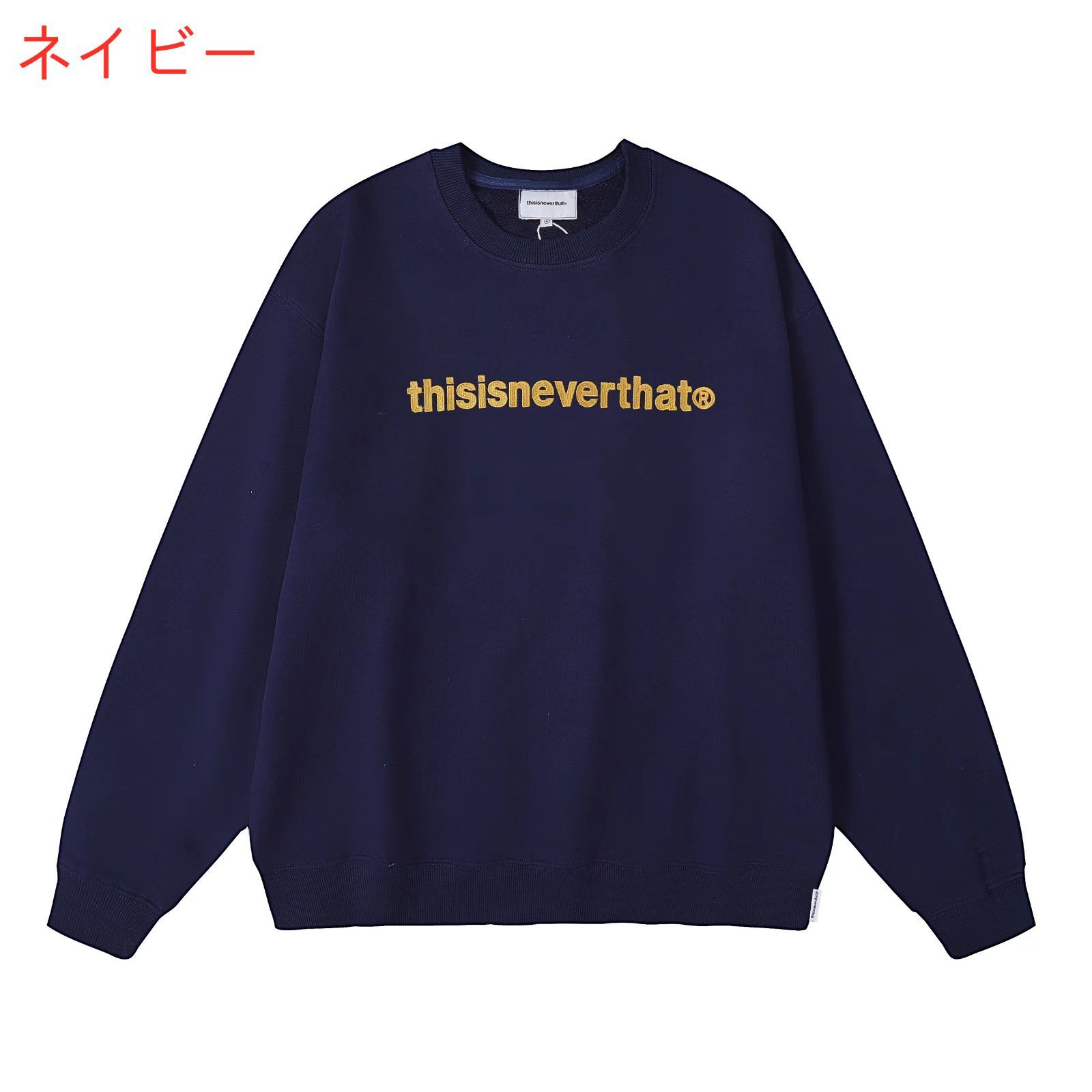 thisisneverthat ネバザ 刺繍ロゴトレーナー スウェット白Ｍ 韓国 柔らかく