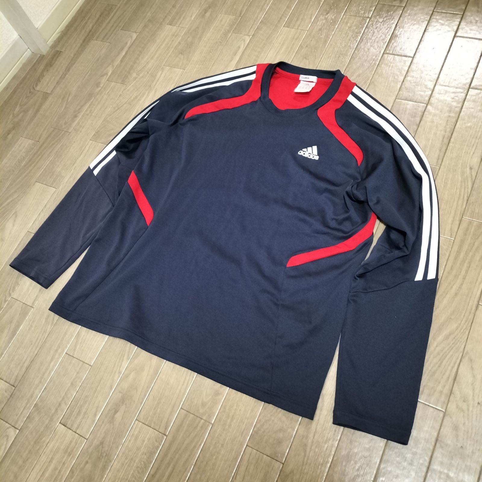 ☆old adidas ゲームシャツ トレーニングウェア ロンT プルオーバー 