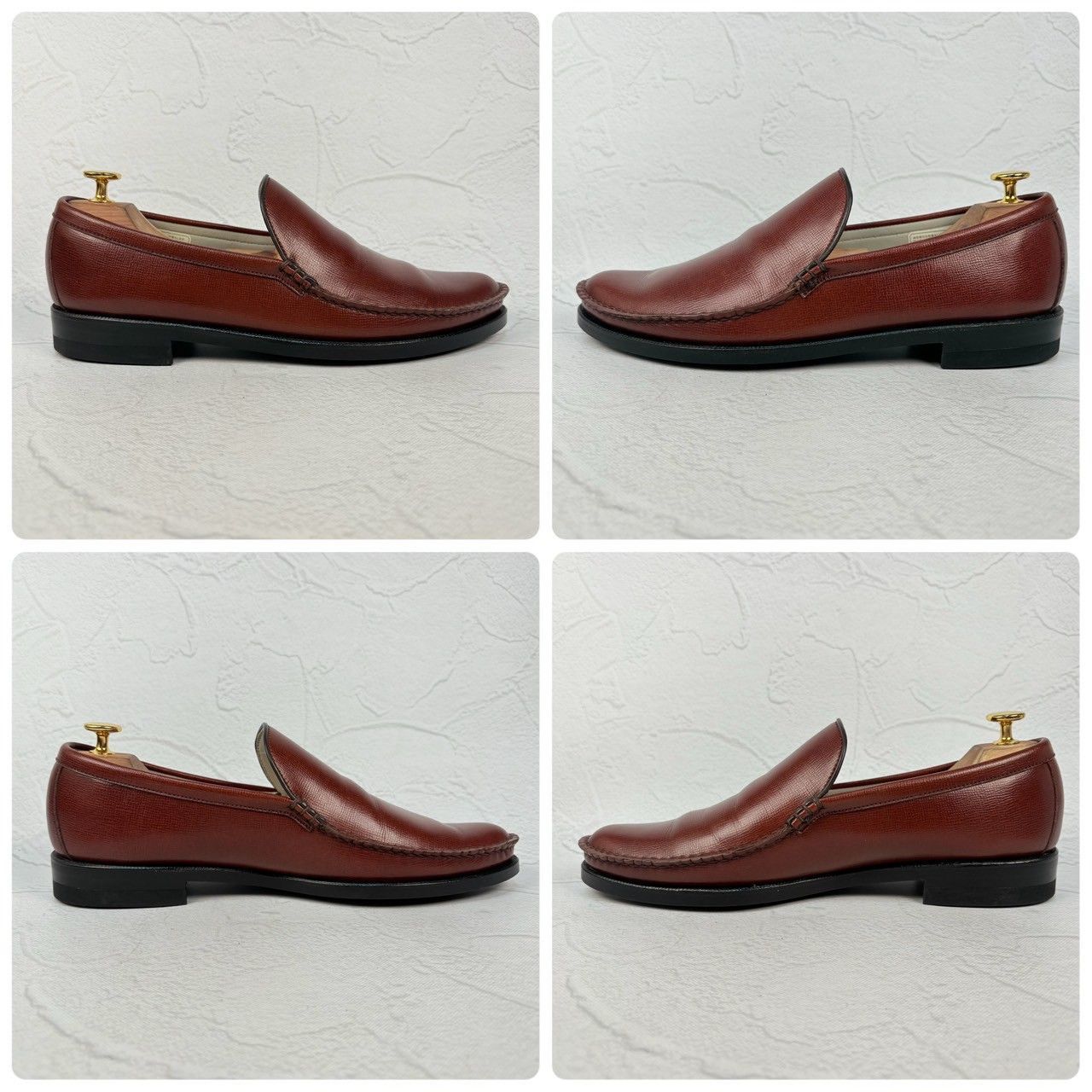 美品】REGAL リーガル コブラヴァンプ ローファー シボ革 茶 26 / 26.5cm