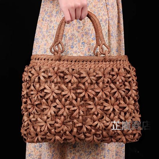 希少新品！極美品☆高級UPハンドバック 職人手作り良品 山葡萄