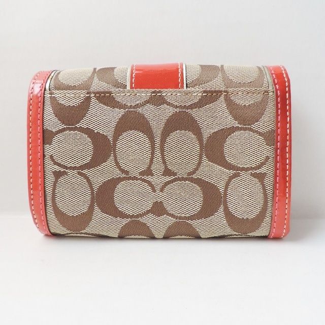 新品》COACH ホワイト 花柄 レザー コインケース - 小物