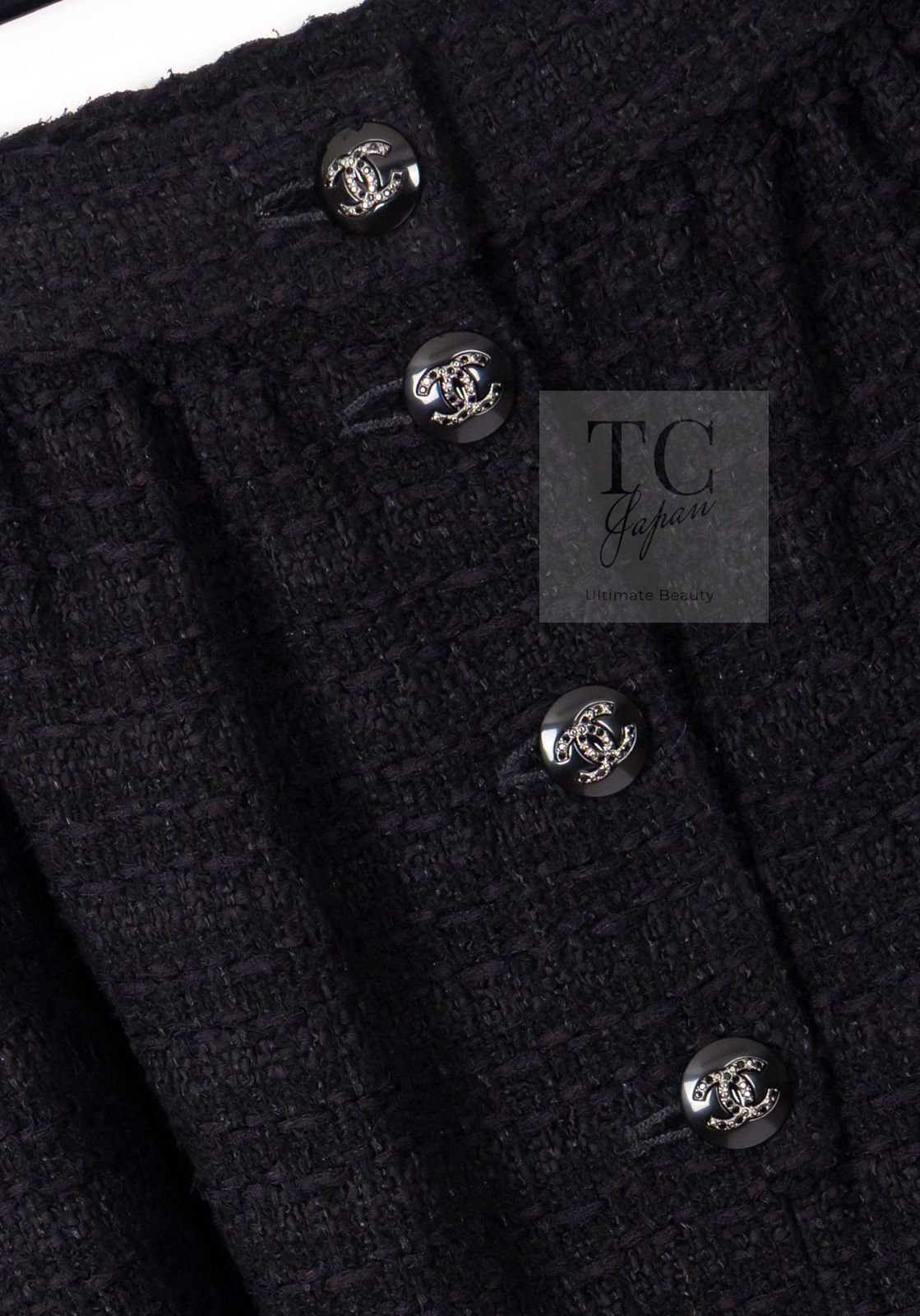 シャネル ジャケット スーツ CHANEL ブラック 黒 リボン ココボタン 春  
