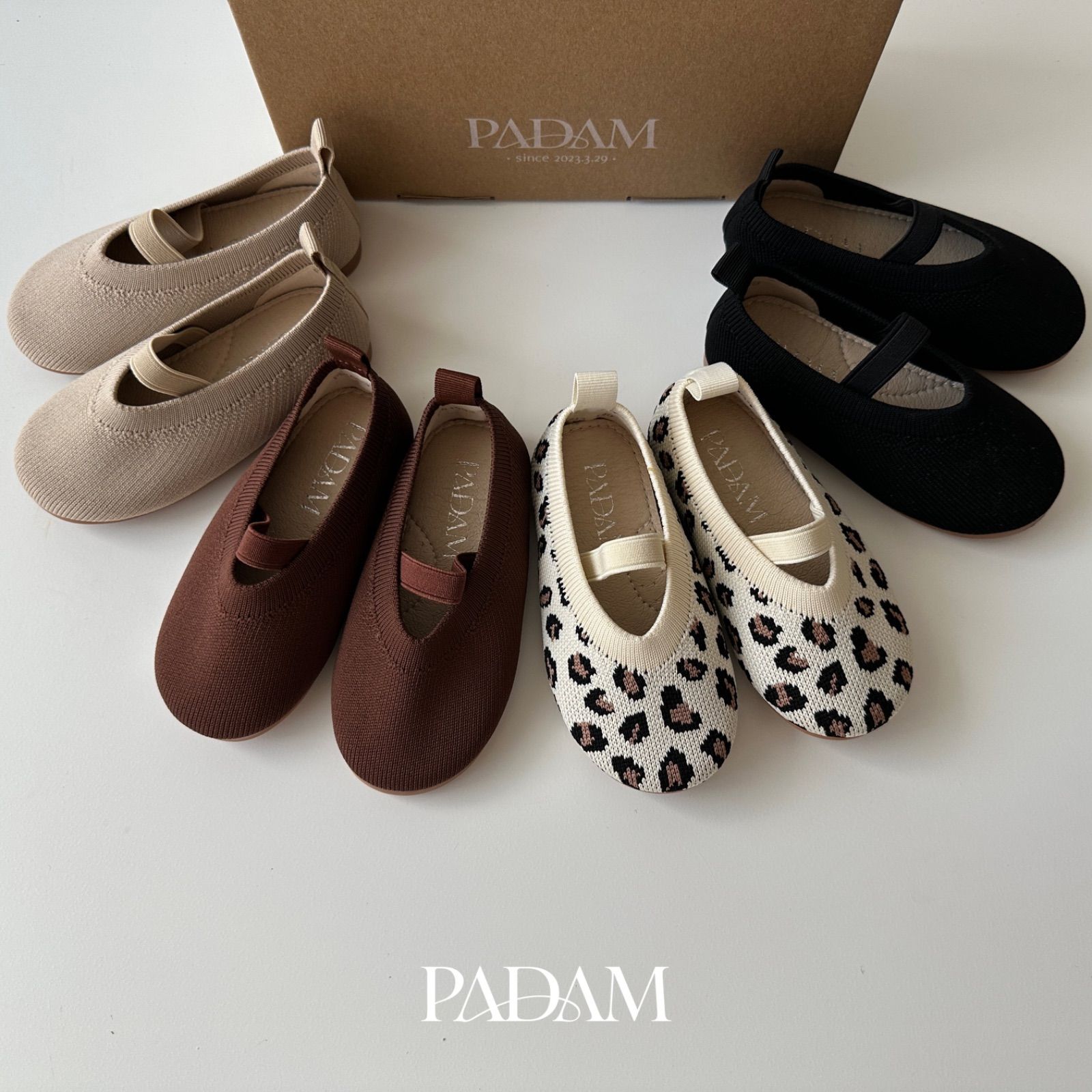 【padam】 latte flat shoes　フラットシューズ　13 14 ベビーシューズ　ファーストシューズ　韓国子供服