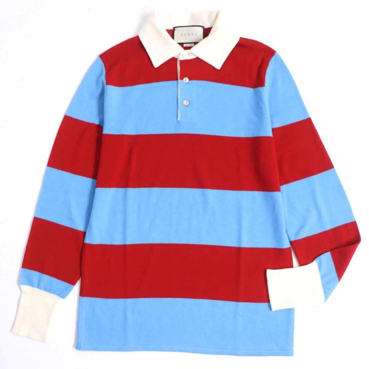 極美品▽GUCCI グッチ 495971 長袖 ラガーシャツ/ニットポロシャツ 