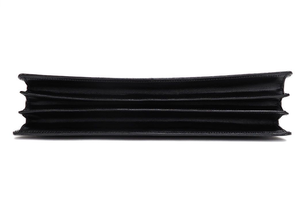 グッチ レザー ビジネスバッグ 3気室 ブリーフケース ブラック 本革 鍵  