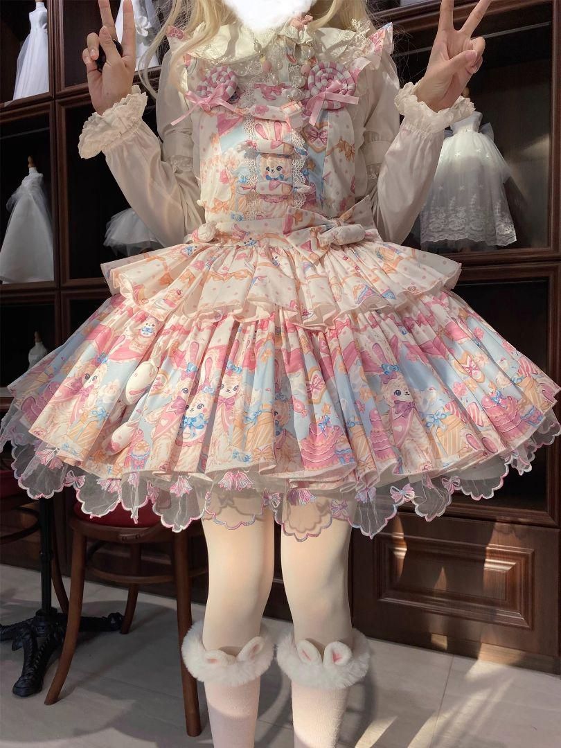 LT-34 豪華姫系 lolita 可愛 レトロ風 オリジナル 洋服 ロリータ ワンピース 美しい刺繍