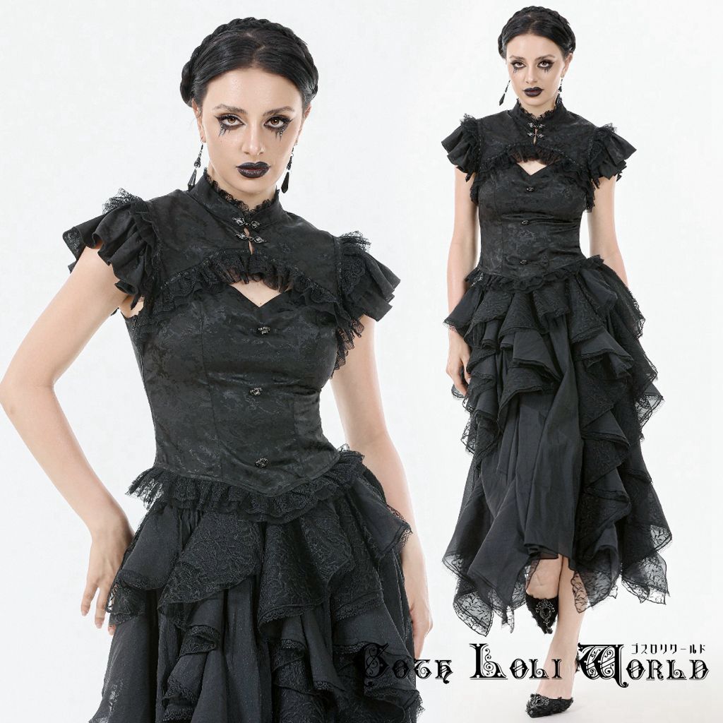 希少 vkei egl v系 ナオト系 ゴスロリ ロリィタトップス 姫系 ゴスロリワールド TW644 ゴスロリ ファッション レースフリル