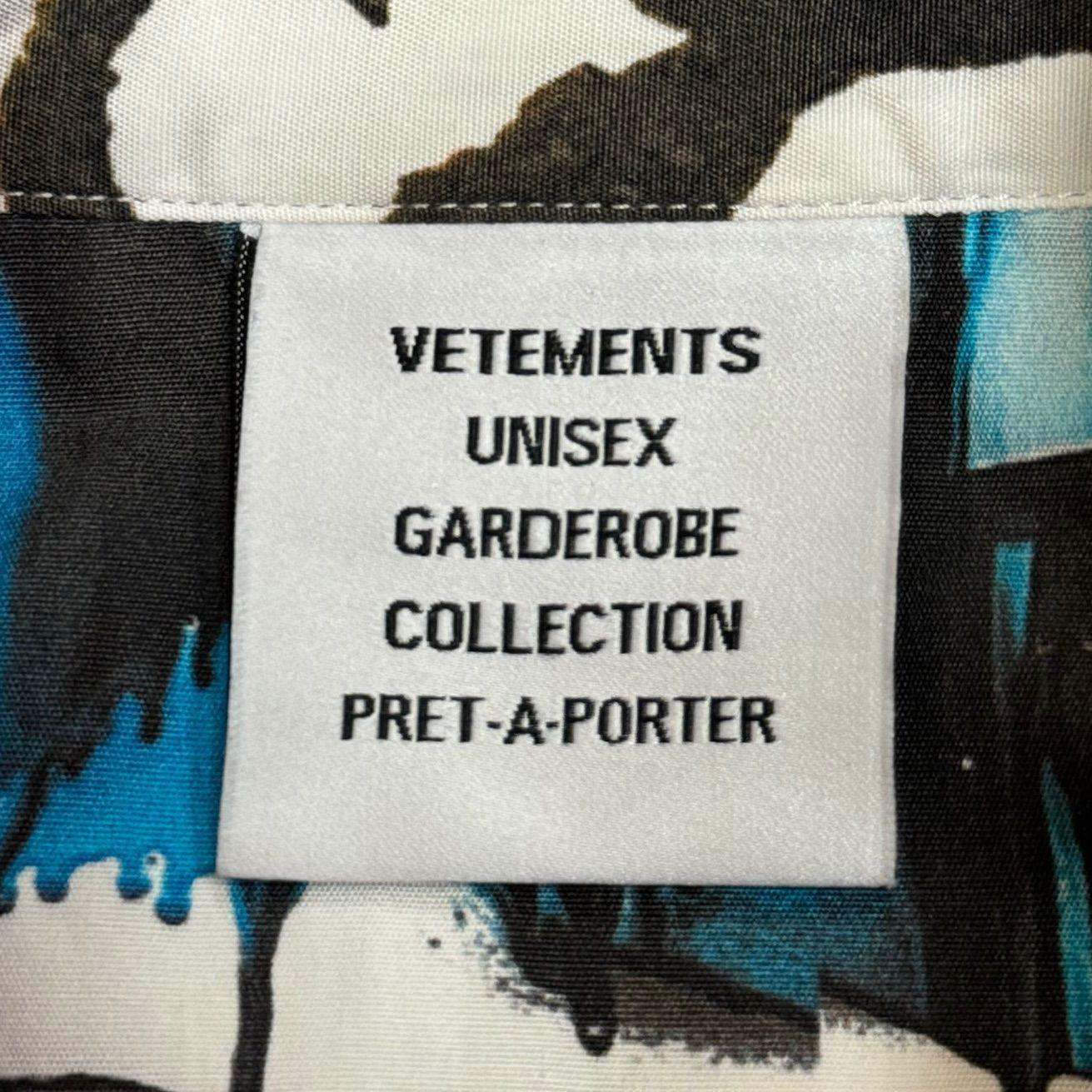 VETEMENTS 22SS Graffiti shirt グラフィティシャツ 総柄 ロング ...