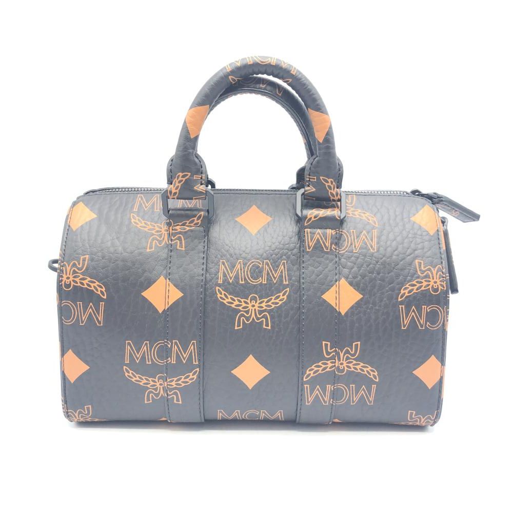 MCM Aren SmalbostonBag ブラック エヌシーエム アレン スマルボストンバッグ 17