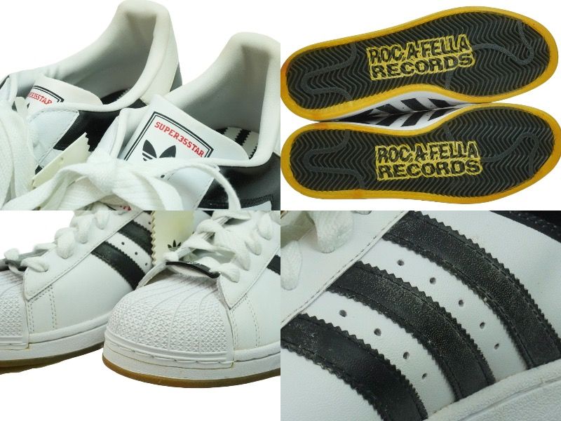 adidas アディダス スニーカー2005年製 114202 SUPER STAR 35TH MUSIC ROC-A-FELLA  ロッカフェラレコード サイズ29 美品 中古 50824