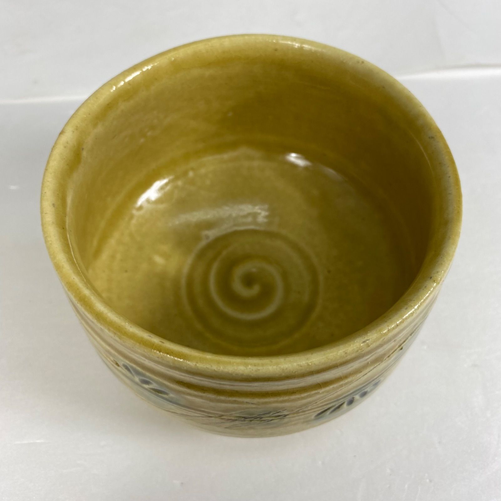 正山作 黄瀬戸 抹茶碗 美濃焼 茶道具 共箱付き 茶碗 骨董品 茶会 茶事