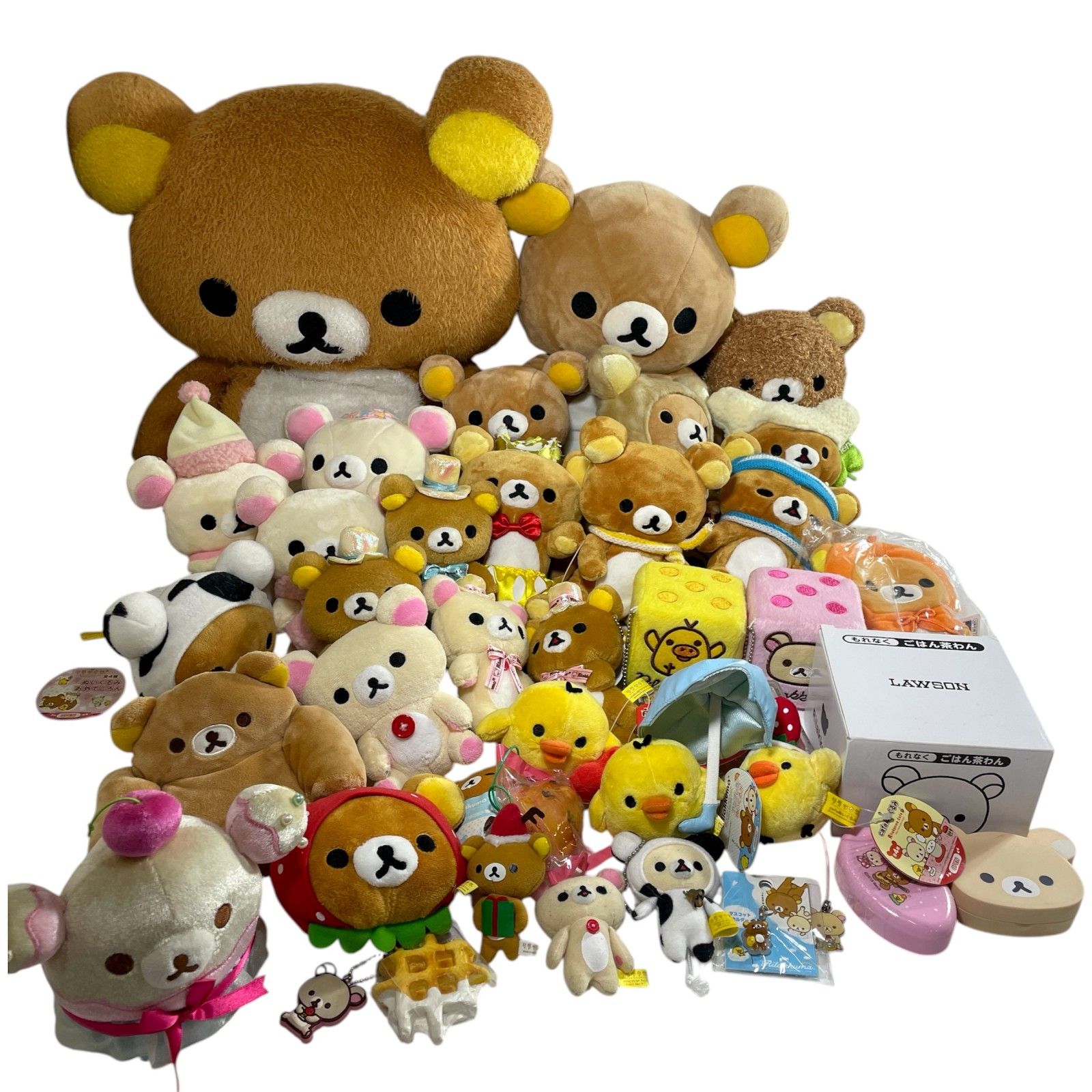 リラックマ グッズ 34点 まとめ商品 ぬいぐるみ スタンプセット マスコットキーチェーン ストラップ など 2.70kg
