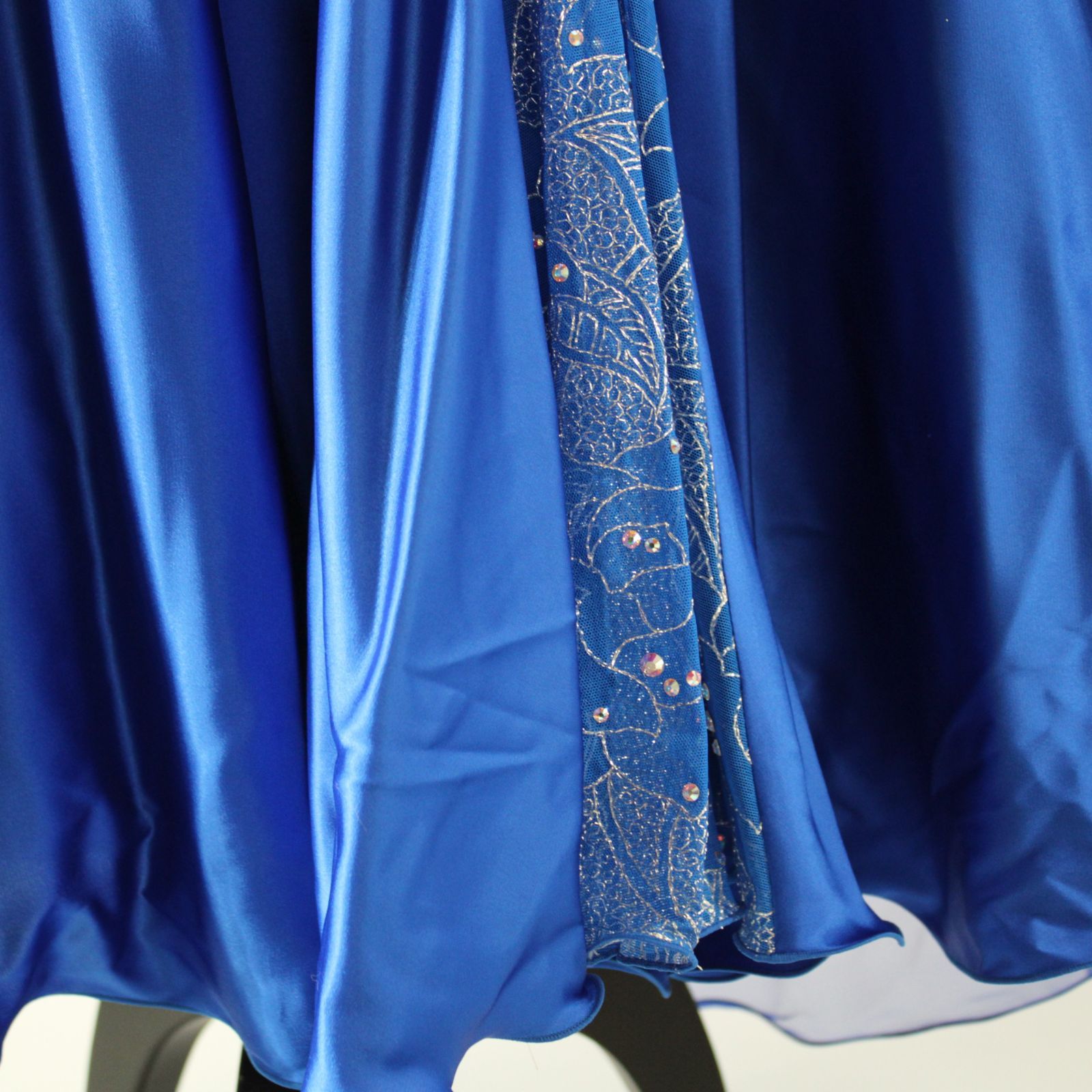 美品 日本製 社交ダンス衣装】ブルー lovely dancing SEKINE セキネ