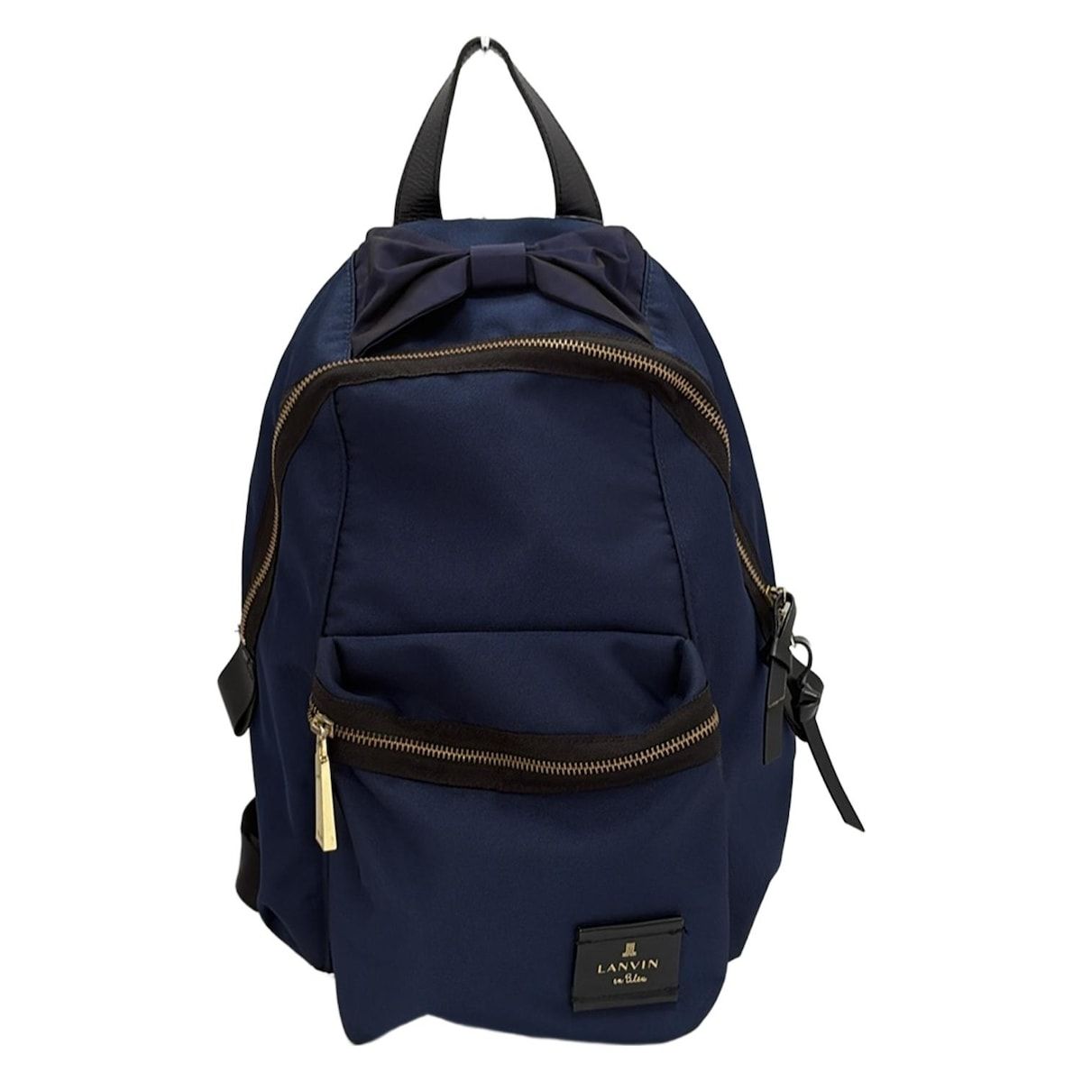 LANVIN en Bleu ランバンオンブルー リュックサック - ネイビー×黒 リボン