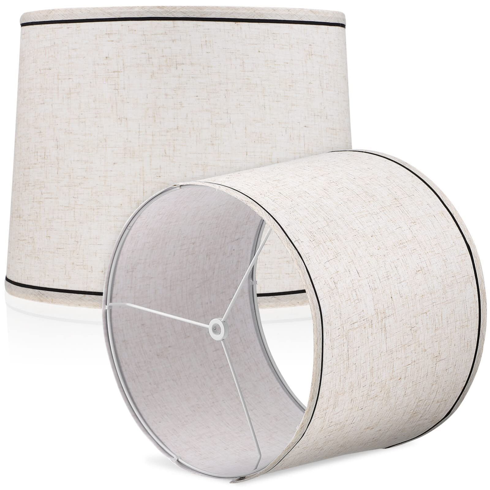 BESTOYARD ランプシェード テーブルランプシェード 電気スタンドの傘 交換用ランプシェード 装飾ランプ 電球カバー 布製 屋内照明 和室 屋内照明 雰囲気 2個セット