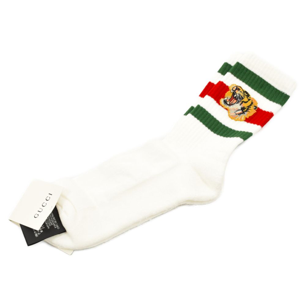 GUCCI (グッチ) Little Williams Tiger Knit Socks 虎刺繍