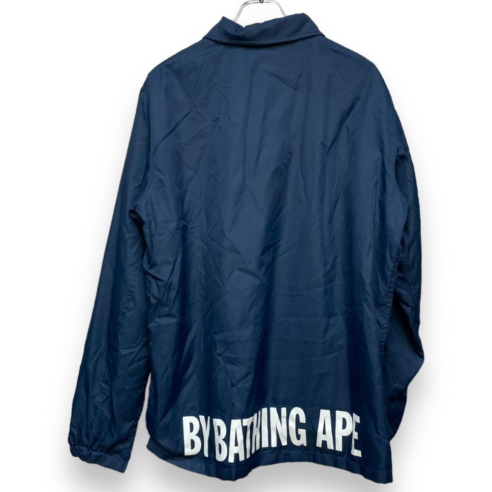 ABathingApe ネイビー コーチジャケット Lサイズ　エイプ A BATHING APE コーチジャケット Lサイズ ネイビー - メルカリ