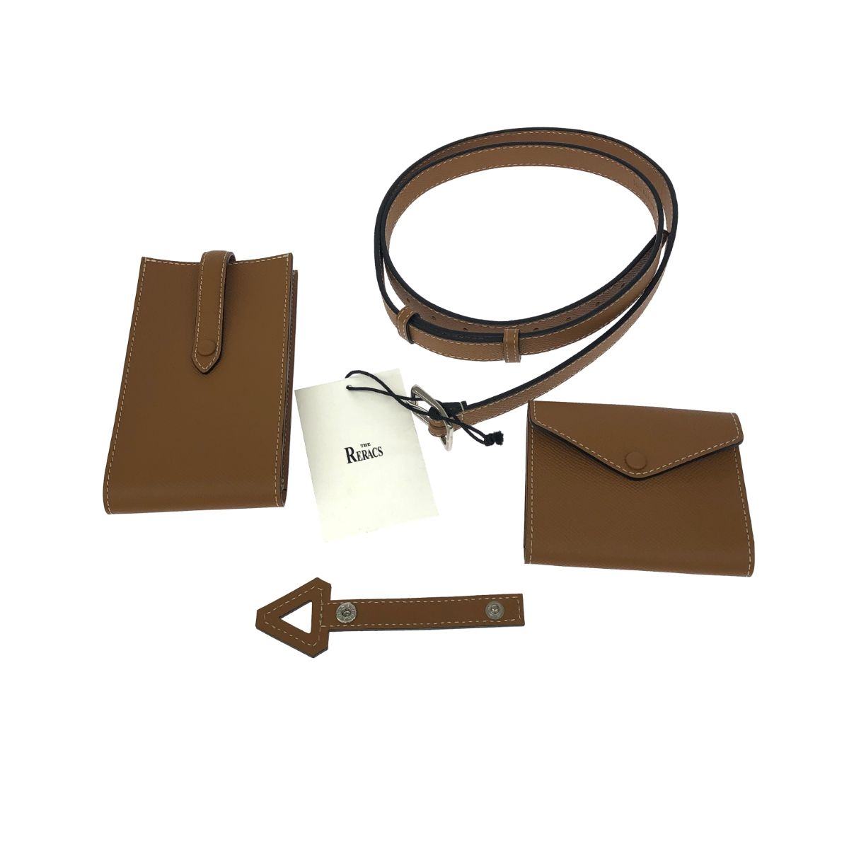 THE RERACS ザリラクス ベルトバッグ 表記サイズ:F レザー 22SS-REAC-021-J ベージュ ユニセックス / 240001165485