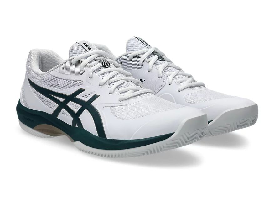 asics テニスシューズ GAME FF CLAY|OC オムニ クレー White|Saxon Green 品番 1041A490.100