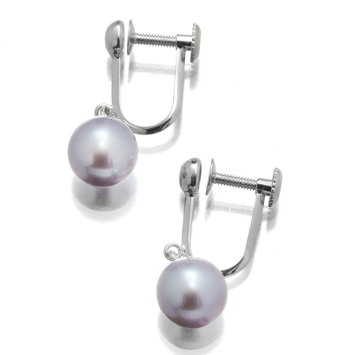 タサキ 1粒パール イヤリング 真珠 7.1mm K18 TASAKI 中古 プレラブド 